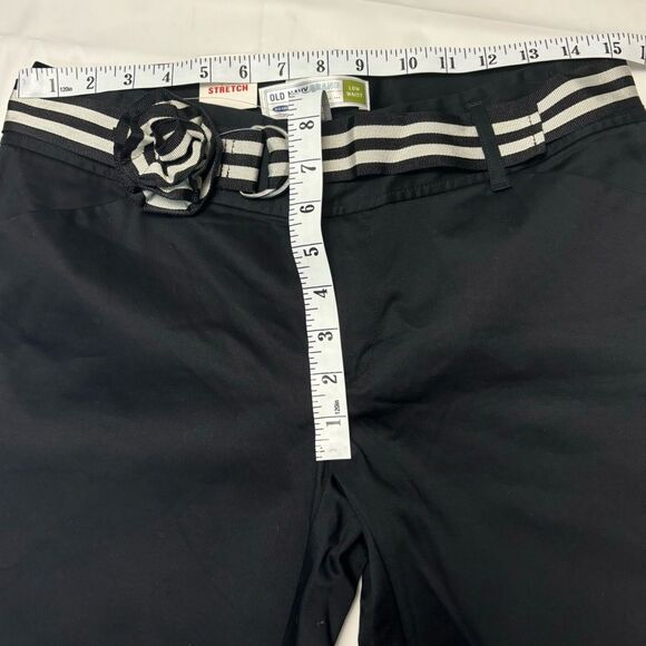 Old Navy Low Rise Wide Leg Cuffed Stretch Pants with belt Y2K 2005 NWT - Picture 14 of 15